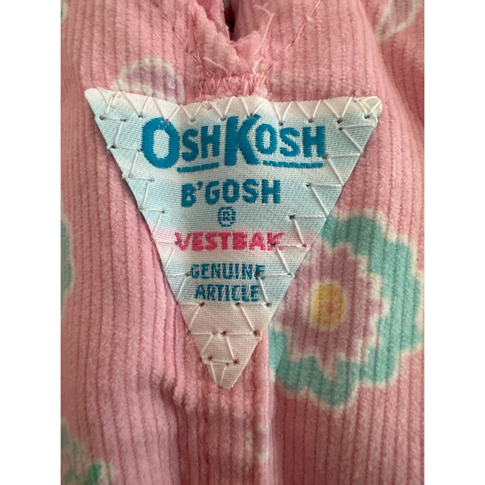 OshKosh | Vintage Floral Bubble Corduroy Overalls - Picture 7 of 8